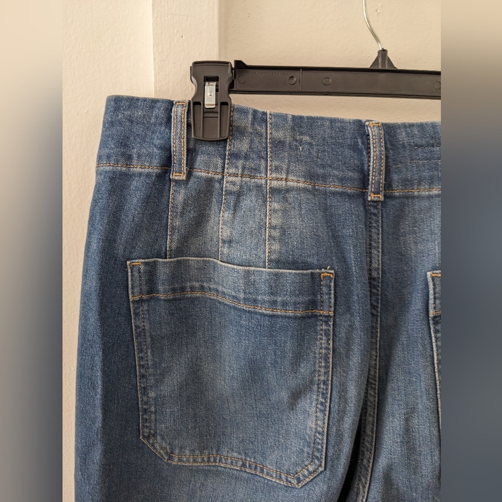 Pilcro Blue Wide Leg Cropped Jeans - Picture 8 of 16
